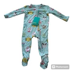NWT✨ Posh Peanut Bamboo Footie with Zipper Donut Animals 0-3 Months